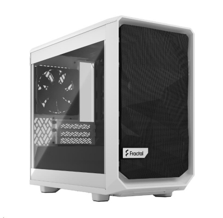 FRACTAL DESIGN skříň Meshify 2 Nano White TG Clear Tint, USB 3.1 Type-C, 2x USB 3.0, bez zdroje, miniITX
