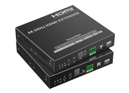 PremiumCord HDMI Nekompresovaný extender na 80m přes 10G LAN, 4K@60Hz, over IP