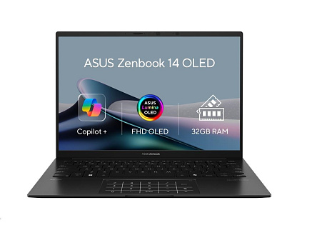 ASUS NTB Zenbook 14 (UM3406GA-OLED040W), Ryzen AI 5 430, 14" 1920x1200, 16GB, 1TB SSD, Radeon, W11 Home, Jade Black