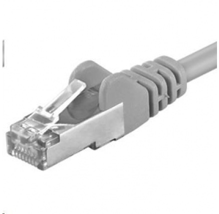PREMIUMCORD Patch kabel CAT6a S-FTP, RJ45-RJ45, AWG 26/7 1m šedá