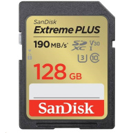 SanDisk SDXC karta 128GB Extreme PLUS (190 MB/s Class 10, UHS-I U3 V30)