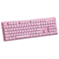 WG - Herní klávesnice WG, podsvícena, drátová, růžová