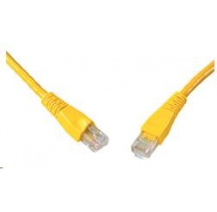 Solarix Patch kabel CAT6 UTP PVC 0,5m žlutý snag-proof C6-114YE-0,5MB