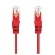 C-TECH kabel patchcord Cat5e, UTP, červený, 0,25m