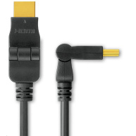 PREMIUMCORD Kabel HDMI A - HDMI A M/M 15m, otočné zlacené konektory