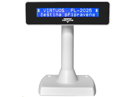 Virtuos zákaznický displej Virtuos FL-2025MB 2x20, USB, bílý