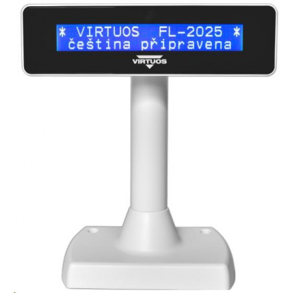 Virtuos zákaznický displej Virtuos FL-2025MB 2x20, USB, bílý