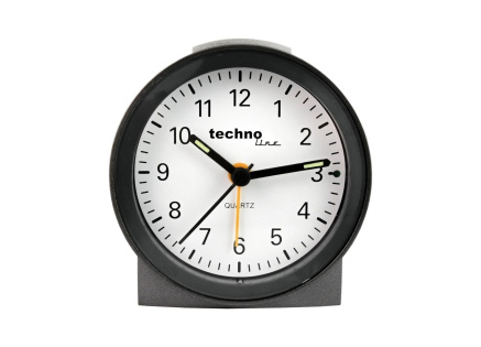 TechnoLine Modell G analogový budík, stříbrný