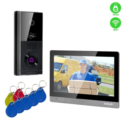 EVOLVEO DoorPhone AHD10, Sada domácího WiFi videotelefonu s ovládáním dveří a RFID, černo stříbrný 10" monitor, 32GB EVOLVEO DoorPhone AHD10, Sada domácího WiFi videotelefonu s ovládáním dveří a RFID, černo stříbrný 10" monitor, 32GB