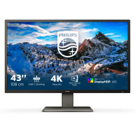 Philips MT VA LED 42,5" 439P1/00 - VA panel, 3840x2160, 400cd, 2x HDMI 2.0, 1x HDMI 1.4, DP, USB-C, USB 3.2, RJ45, repro