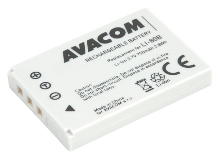 AVACOM náhradní baterie Olympus LI-80B Li-Ion 3.7V 750mAh 2.8Wh
