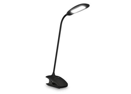 CONNECT IT Stolní LED lampa CLIP s klipem, černá