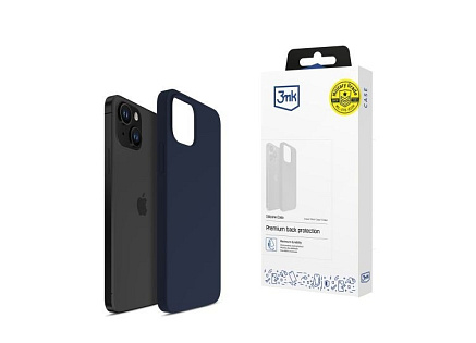 3mk ochranný kryt Silicone Case pro Apple iPhone 15 Dark Navy 3mk ochranný kryt Silicone Case pro Apple iPhone 15 Dark Navy