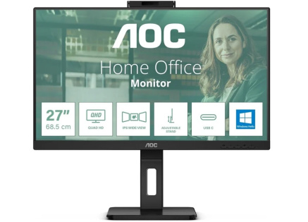AOC MT IPS LCD WLED 23,8" 24P3QW - IPS panel, 1920x1080, 300cd, 2xHDMI, DP, 4xUSB 3.2, pivot, repro, webcam AOC MT IPS LCD WLED 23,8" 24P3QW - IPS panel, 1920x1080, 300cd, 2xHDMI, DP, 4xUSB 3.2, pivot, repro, webcam