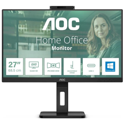 AOC MT IPS LCD WLED 23,8" 24P3QW - IPS panel, 1920x1080, 300cd, 2xHDMI, DP, 4xUSB 3.2, pivot, repro, webcam