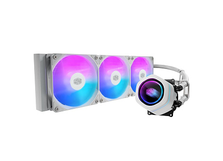 Cooler Master vodní chladič MasterLiquid Core Nex Digital 360 White ARGB, 3x 120mm, ARGB, LGA1851, AM5, Bílá Cooler Master vodní chladič MasterLiquid Core Nex Digital 360 White ARGB, 3x 120mm, ARGB, LGA1851, AM5, Bílá