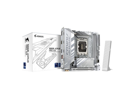 GIGABYTE MB Sc LGA1851 B860I AORUS PRO ICE, Intel B860, 2xDDR5, 1xThunderbolt, 1xDP, 1xHDMI, WiFi, Mini-ITX