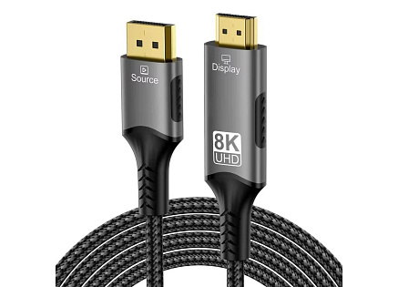 PremiumCord DisplayPort 1.4 na HDMI2.1  kabel pro rozlišení 8K@60Hz,4K@144Hz, 2m