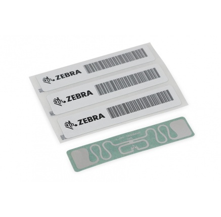 Zebra RFID Label, 45x13mm, Printable White PET, 3" core, 800/roll,
