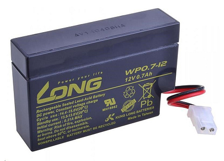 Long 12V 0,7Ah olověný akumulátor AMP