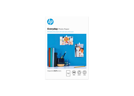 HP Everyday Glossy Photo Paper-100 sht/10 x 15 cm, 200 g/m2, CR757A
