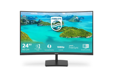 Philips MT VA LED 23,6" 241E1SCA/00 - VA panel, 1920x1080, D-Sub, HDMI, repro