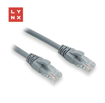 LYNX UTP patch kabel Cat6, PVC, 0,3m, šedý (balení obsahuje 10ks) LYNX UTP patch kabel Cat6, PVC, 0,3m, šedý (balení obsahuje 10ks)