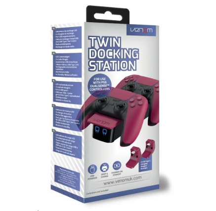 VENOM VS5010 Red PS5 Twin Docking Station VENOM VS5010 Red PS5 Twin Docking Station