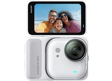 Insta360 GO Ultra miniaturní akční kamera, 4K Ultra HD, 60fps, magnetický systém uchycení, bílá