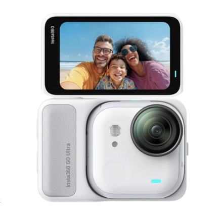 Insta360 GO Ultra miniaturní akční kamera, 4K Ultra HD, 60fps, magnetický systém uchycení, bílá