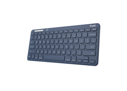 TRUST klávesnice LYRA, Bezdrátová klávesnice, US, modrá