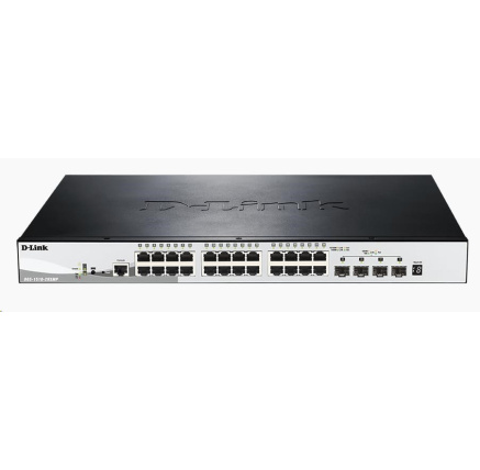 D-Link DGS-1510-28XMP 28-Port Gigabit Stackable PoE Smart Managed Switch including 4 10G SFP+, 370W PoE budget D-Link DGS-1510-28XMP 28-Port Gigabit Stackable PoE Smart Managed Switch including 4 10G SFP+, 370W PoE budget