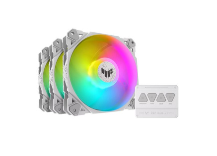 ASUS ventilátor TUF GAMING TF120 ARGB 3IN1 WHITE, 3x120mm PC case fan ASUS ventilátor TUF GAMING TF120 ARGB 3IN1 WHITE, 3x120mm PC case fan