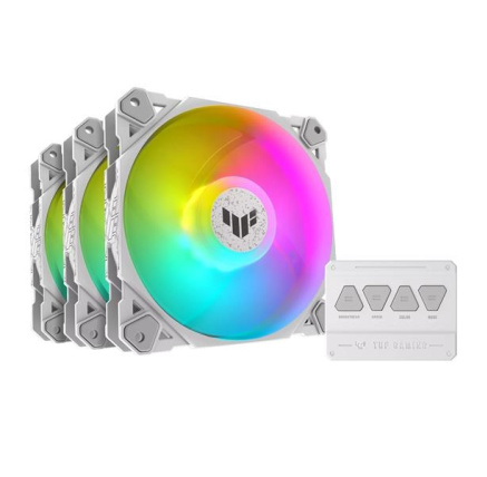 ASUS ventilátor TUF GAMING TF120 ARGB 3IN1 WHITE, 3x120mm PC case fan