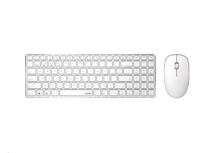 RAPOO set klávesnice a myš 9300M, bezdrátová, Multi-Mode Slim Mouse, Ultra-Slim Keyboard, bílá