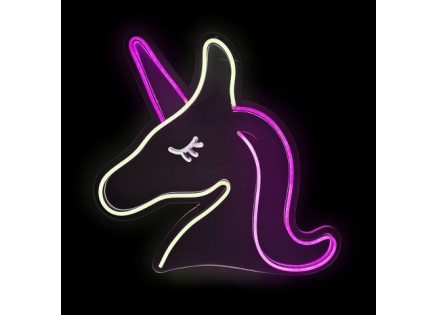 2Kids Toys LED NEON LIGHT lampička Jednorožec růžovobílý