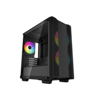DEEPCOOL Case CC360 ARGB, mATX, Průhledná bočnice, 3x120mm Fan, černá