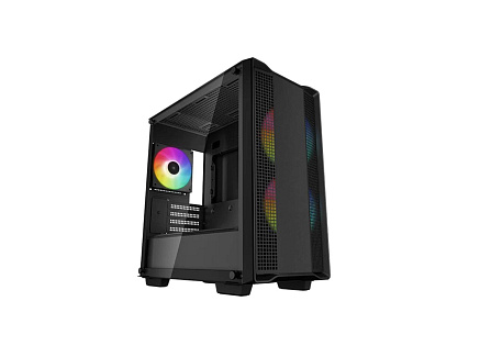 DEEPCOOL Case CC360 ARGB, mATX, Průhledná bočnice, 3x120mm Fan, černá DEEPCOOL Case CC360 ARGB, mATX, Průhledná bočnice, 3x120mm Fan, černá