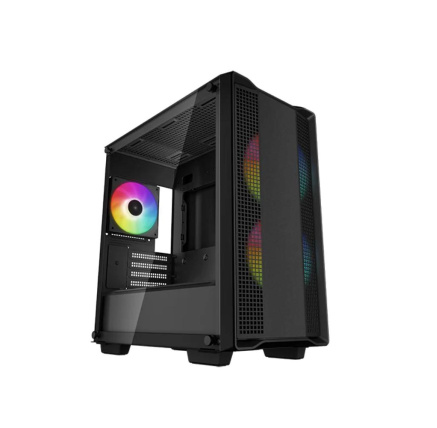 DEEPCOOL Case CC360 ARGB, mATX, Průhledná bočnice, 3x120mm Fan, černá DEEPCOOL Case CC360 ARGB, mATX, Průhledná bočnice, 3x120mm Fan, černá