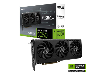 ASUS VGA NVIDIA GeForce RTX 5050 PRIME OC 8G, 8G GDDR6, 3xDP, 1xHDMI
