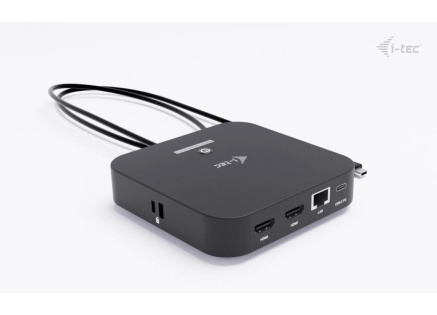 i-tec USB-C Dual HDMI Docking Station with Power Delivery 100W + i-tec Universal Charger 100W