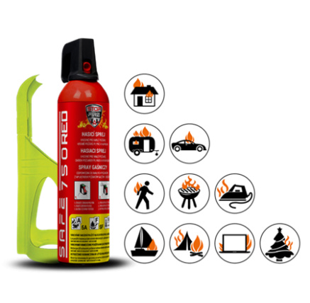 Safe SET Hasicí sprej  750 RED + držák  75F