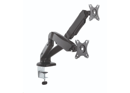CONNECT IT TwinArm stolní držák na 2 monitory, záruka 30 let, ČERNÝ