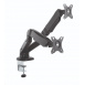 CONNECT IT TwinArm stolní držák na 2 monitory, záruka 30 let, ČERNÝ