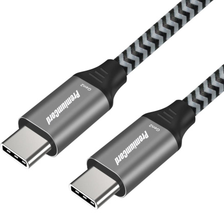 PREMIUMCORD Kabel USB-C (USB 3.2 Gen 2, 3A, 60W, 20Gbit/s) bavlněný oplet, 0,5m PREMIUMCORD Kabel USB-C (USB 3.2 Gen 2, 3A, 60W, 20Gbit/s) bavlněný oplet, 0,5m