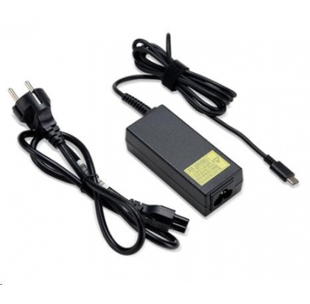 ACER 45W_USB Type C Adapter, Black - pro zařízení s USB C, EU POWER CORD (RETAIL PACK)