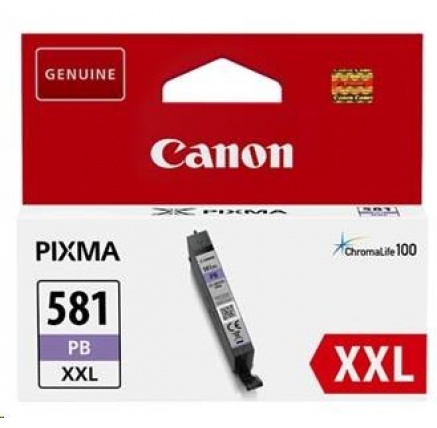 Canon CARTRIDGE CLI-581 XXL foto modrá pro PIXMA TS615x, TS625x, TS635x, TR7550, TS815x (9 140 str.)