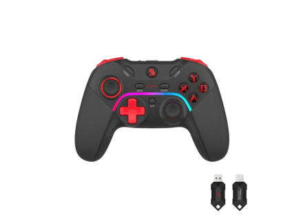 A4tech Bloody GPW70, gamepad, RGB, Dual mode 2,4G+USB, černá