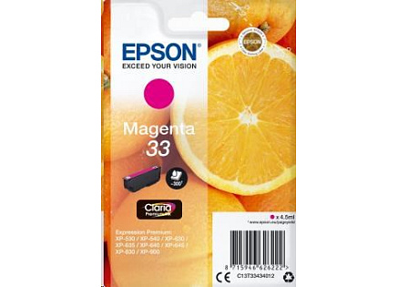 EPSON ink bar Singlepack "Pomeranč" Magenta 33 Claria Premium Ink