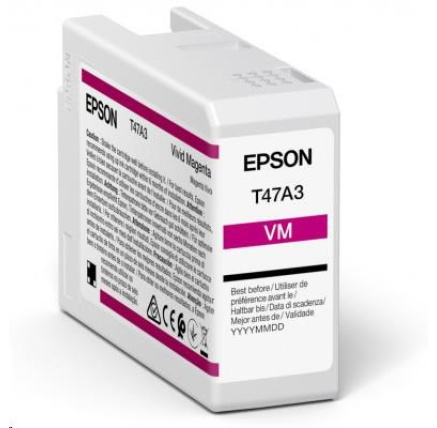 EPSON ink Singlepack Vivid Magenta T47A3 UltraChrome Pro 10 ink 50ml EPSON ink Singlepack Vivid Magenta T47A3 UltraChrome Pro 10 ink 50ml